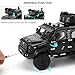LOVEPOSELY Compatible for 1:24 Saber-Toothed Tiger Alloy Armored Car Model, Collectible Diecast Armoured Explosive Protected Vehicle Toy, Pull Back Toy Car with Sound and Light for Adult Kids (Black)