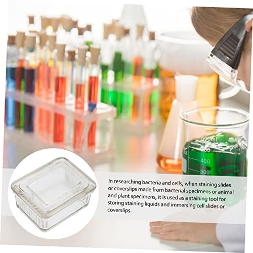 Ultechnovo 1Pc Glass Staining Jar Flower Vase Glass Clear Jar Clear Glass Jars With Lids Laboratory Staining Tank Coplin Staining Jar Lab Tubes Glass Staining Tank Glass Staining Jar For Labs #TOP7