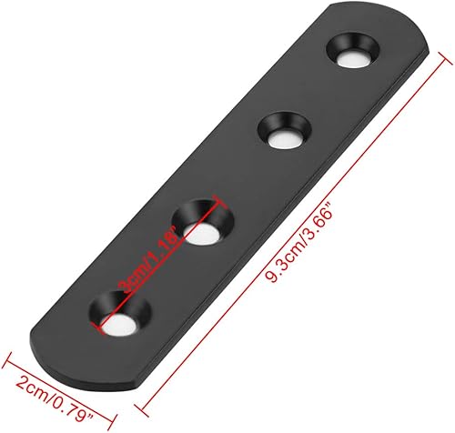 Miniatura 8 de Sumnacon 8 placas planas de acero inoxidable – Placa de reparación resistente de 4 pulgadas, soportes de esquina recta, conectores de reparación