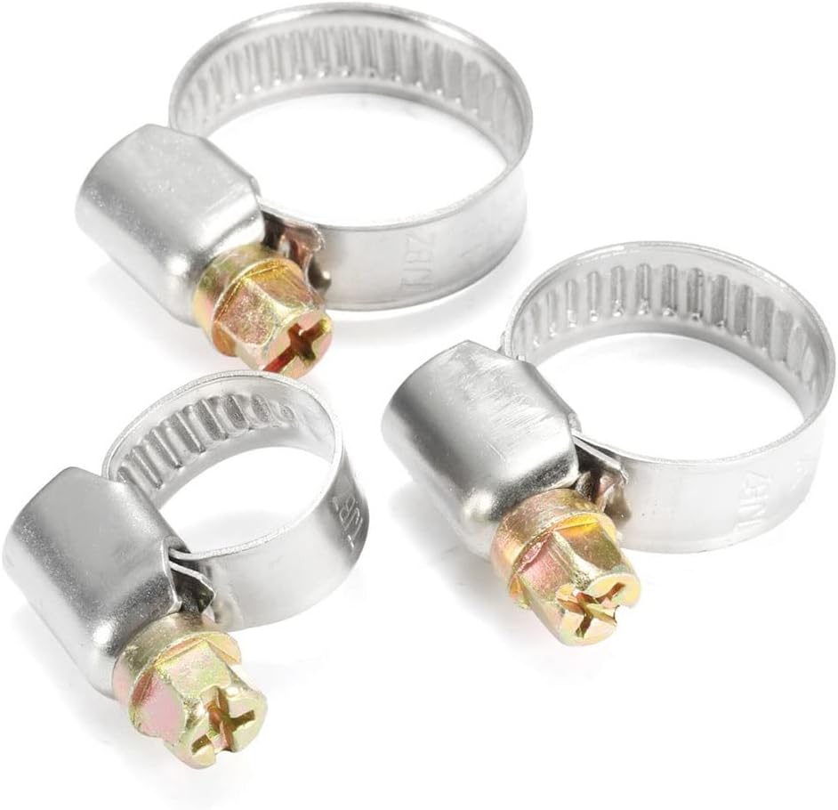 5Pcs Heavy Duty Stainless Steel Hose Clamps - Durable Pipe Clips for Home Improvement, Automotive, and Electronic Applications(32-50mm)