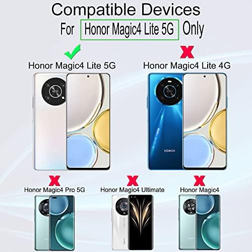 Ibywind Screen Protector For Honor Magic4 Lite 5G(6.81 Inches),with 2Pcs Flexible TPU Film,1Pc Camera Lens Protector,1Pc Backing Carbon Fiber Film [Fingerprint Reader,Easy to install]