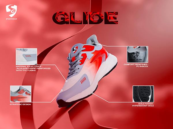 Image of SG Unisex Glide Running Shoes Best for Running, Jogging, Workout and Gym | Designed New Heights Power, Precision, and Comfort