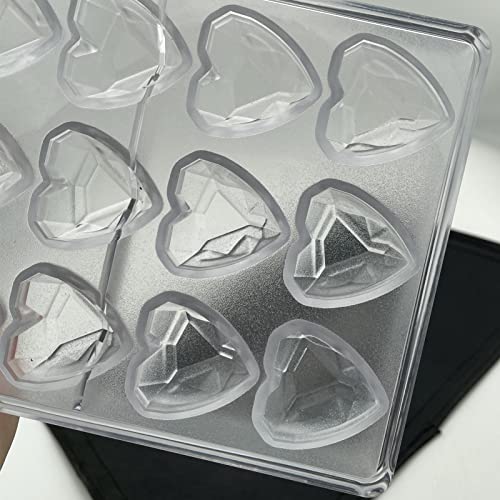 Diamond Heart Chocolate Mold Poly-Carbonate Chocolate Mould Candy Tray #TOP5
