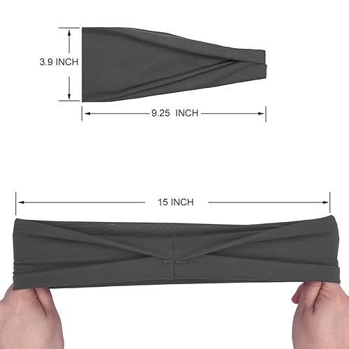 Vista 12 de Fashion Headbands For Women Wide Headband Yoga Workout Head Bands Hair Accessories Band 6 Pack