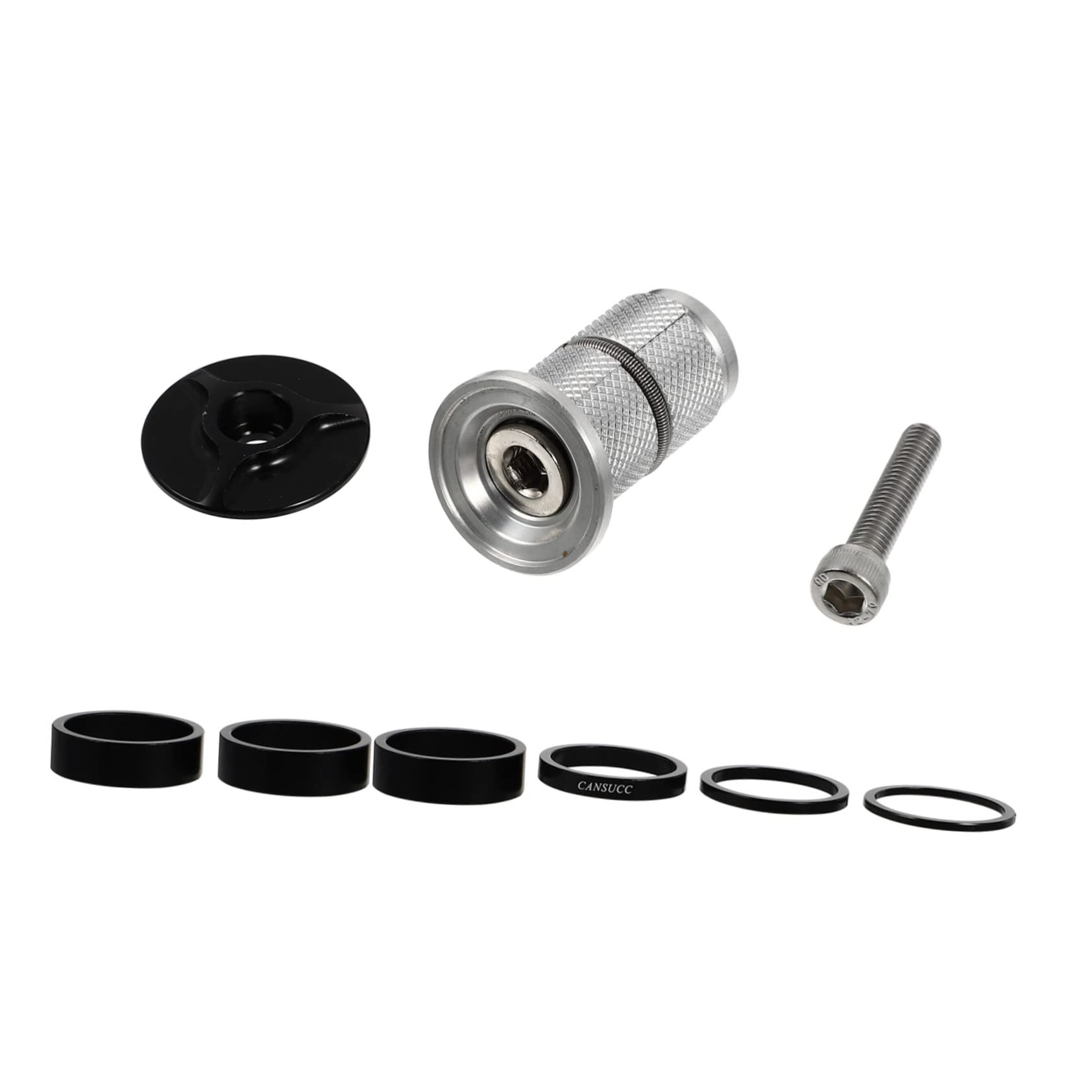 POPETPOP Performance Bike Front Fork Spacer Bike Gaskets Aluminum Alloy Smooth Movement