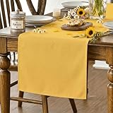 Artoid Mode Camino de mesa amarillo de primavera, temporada de verano, lavable, decoración de cocina y comedor para interior, vacaciones, fiesta, 40x140 cm
