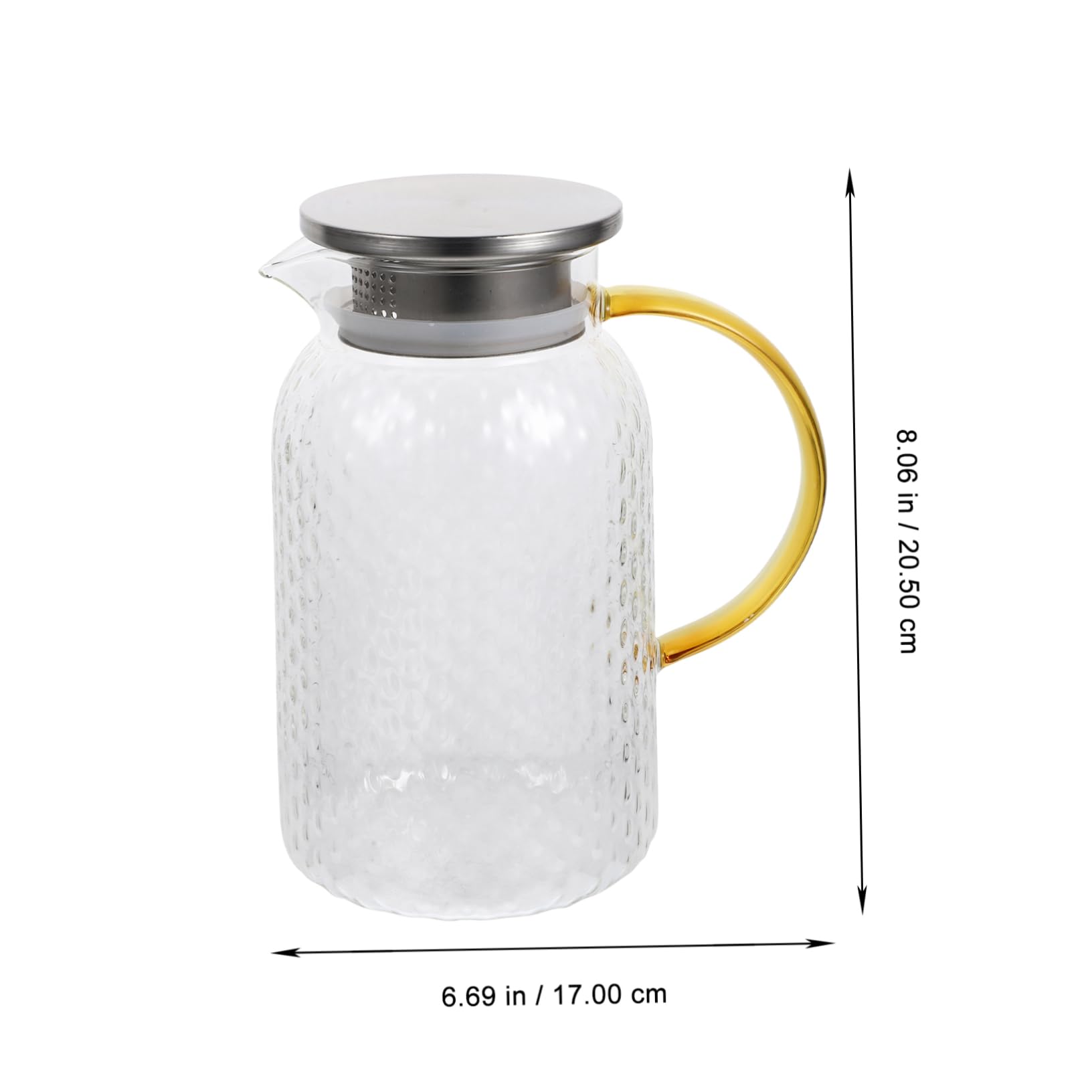 LABRIMP Jarra Vidrio de Gran Capacidad Hervidor Resistente Calor para Fría para Leche y Bebidas