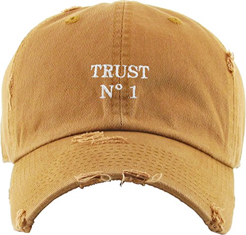 Image of KBETHOS Dad Hat Trust No One Royalty Hustle Vibe Baseball Cap Adjustable Cotton Vintage