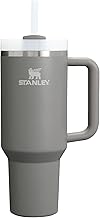 STANLEY Quencher H2.0 Tumbler with Handle and Straw 40 oz | Flowstate 3-Position Lid | Cup Holder Compatible for Travel | Insulated Stainless Steel Cup | BPA-Free | Stone