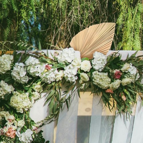 2 hojas de palma secas para decoración rústica boho miniatura 7