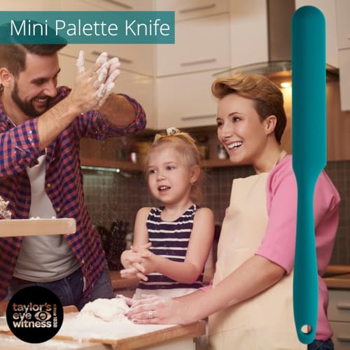 Taylors Eye Witness Mini Silicone Lagoon Blue Palette Knife - Dishwasher Safe. Flexible & Perfect Size For Icing Cupcakes, Buns & Pastries. Odour, Stain & Heat Resistant (260°C/500°F) 5 Year Guarantee - Image 2