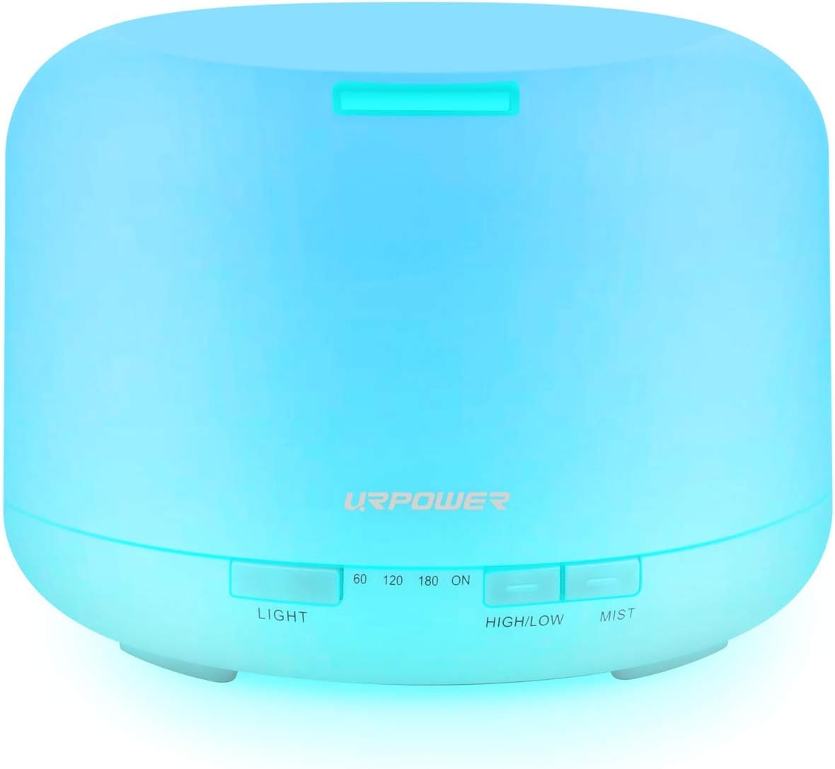 TomCare 500 ml Square Essential Oil Diffuser Humidifiers Ultrasonic Aromatherapy Diffusers with 4 Timer Settings 7 Color Changing and Waterless Auto Shut-Off for Home Office Living Room Yoga SPA