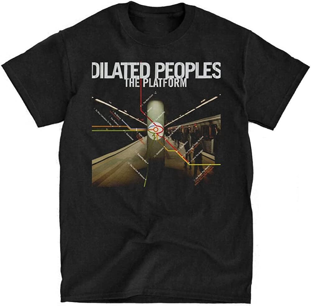Jangjwee Men's Color 5 Dilated Peoples - The Platform - Black T-Shirt Black (Small)