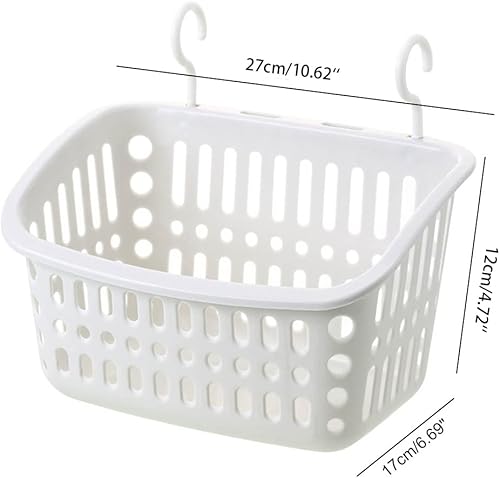 Miniatura 2 de TOPINCN Multifunctional Hook Hanging Storage Basket Plastic Hanging Shower Basket Connecting Storage Basket with Hook For Bathroom Kitchen Pantry