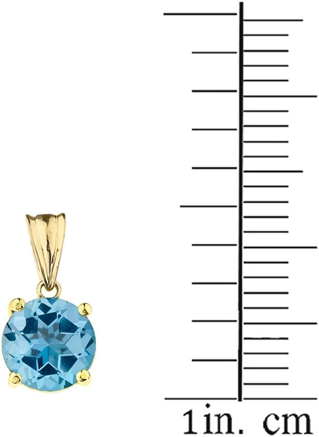 Dainty 10k Yellow Gold December Birthstone Round-Shaped Necklace and Earrings Set