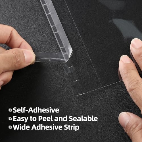 MORIDA Clear Cellophane Bags 200 Pcs 6x9 inch Self Sealing Self Adhesive Candy Treat Bags Resealable Plastic Favors Gift Photos A5 Cards Envelopes Packaging Poly Bag - Thumbnail 5