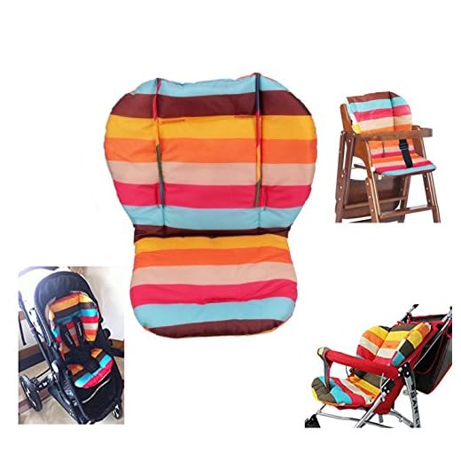 Lista De Funda Trona Chicco Más Vendidos Cojín trona, Amcho Baby Cochecito / Trona / Asiento de coche Película protectora Respirable Impermeable Pad (Rainbow Stripes)
