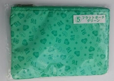 Amazon Co Jp ローソン ジャニーズv６ 当たりくじ フラットポーチ グリーン 井ノ原快彦 ホビー