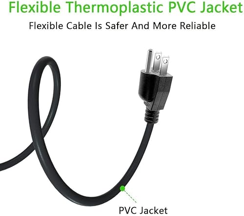 Miniatura 5 de Cable de alimentación de CA para Samsung Lg Panasonic Dynex Philips Toshiba LCD TV de 6 pies universal de 3 clavijas de repuesto listado UL