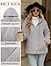 Yuson Girl Teddyjacke Damen Fleecepullover Flauschig Herbst Winter Warm Kuschelpullover Teddyfleece Hoodie Jacke Reißverschluss Plüschjacke Sweatshirt mit Kapuze und Taschen (Grau, M)