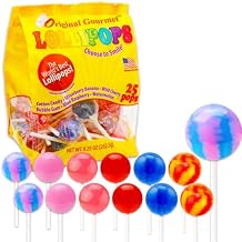 Original Gourmet Lollipops 25 Ct Variety Pack - 25 Individually Wrapped Hard Candy Suckers, Sweet Treets for Pinatas, More 9.25 Oz Lollipop Assortment