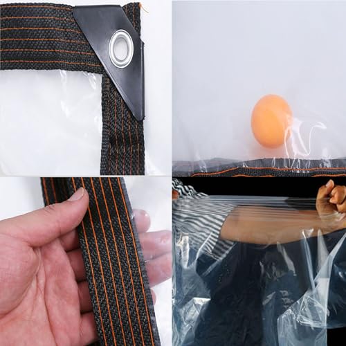 Lona transparente resistente de 0.12 mm impermeable y protectora contra lluvia para jardín 3