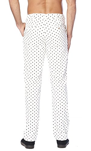Collection Men's Dress Pants Polka DOT Design White Color Black Dots2