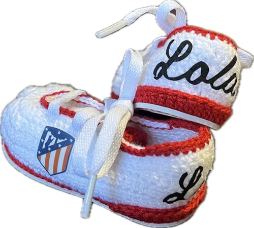 La Tata MO Personalisierte Fußball-Babyschuhe aus gehäkelter...