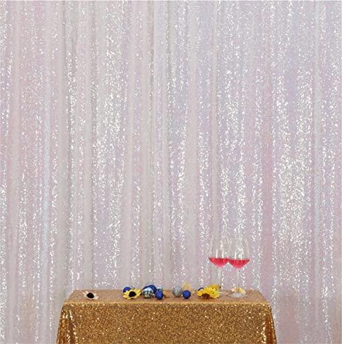 Sequin Backdrop 243x243cm Iridescent Shinny Sequin Photography Backdrop Party Prom Wedding Youtobe Banquet Photo Background (8x8 feet)