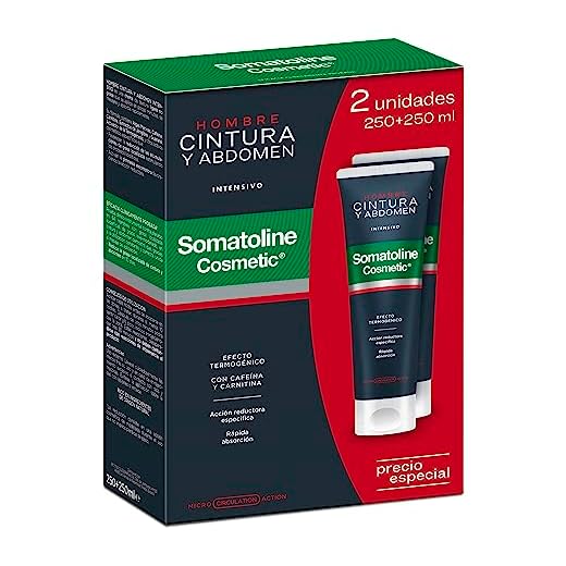 SOMATOLINE Hombre Cintura & Abdomen Reductor Intensivo Lote 2 X 250 Ml