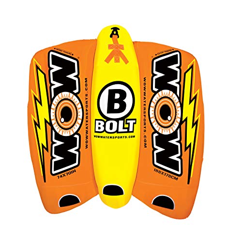 WOW World of Watersports 1-4 Person Bolt Towable, Orange, Heavy Duty, 680 Pounds