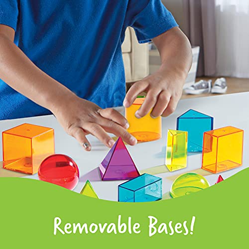 Learning Resources View-Thru Geometric Solids, Geometry Helper, 14 Pieces, Ages 8+ #TOP1