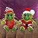 JIJK Bambola di Natale carina Grinch, realistica verde peloso Geek peluche peluche sicuro lattice giocattolo rinato bambino regalo di Natale per bambini ragazzi ragazze