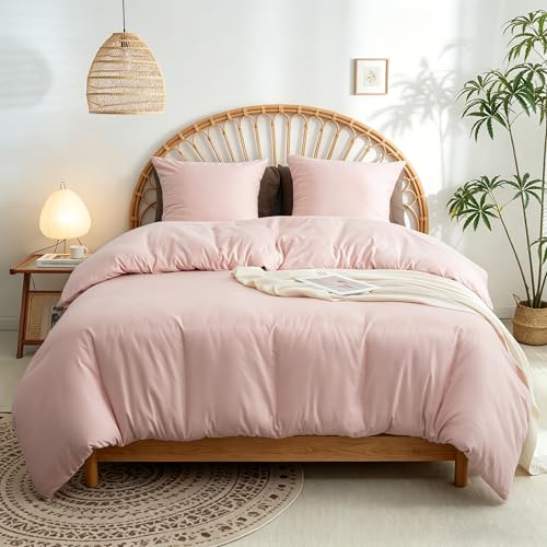AYSW 16 Couleurs Sets de Housses de Couettes 220x240 cm Double Fermeture Éclair 3 Pièces Microfibre Brossée 10