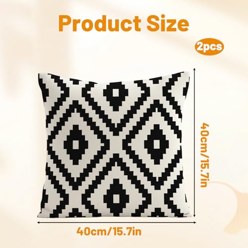 QiiWuic Outdoor Cushions Covers, Waterproof Seat Cushions Covers for Garden Furniture, All-Weather Garden Cushions Covers for Patio Seating, 2-Piece Set 2 QiiWuic Outdoor Cushions Covers, Waterproof Seat Cushions Covers for Garden Furniture, All-Weather Garden Cushions Covers for Patio Seating, 2-Piece Set - Image 2