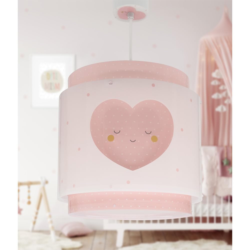 Dalber Lampada da soffitto a sospensione per bambini Baby Dreams Cuore Rosa