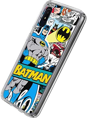 Skinit Clear Phone Case Compatible with Galaxy A10e - Officially Licensed DC Comics Batman Vintage Pose Collage Art Design