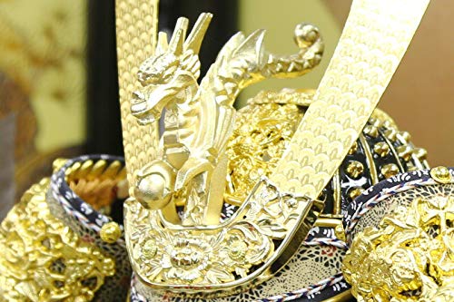 Amazon | 五月人形 久月 兜 段飾り 金小札 緋縅 20号 丸鷹に松桐枠屏風