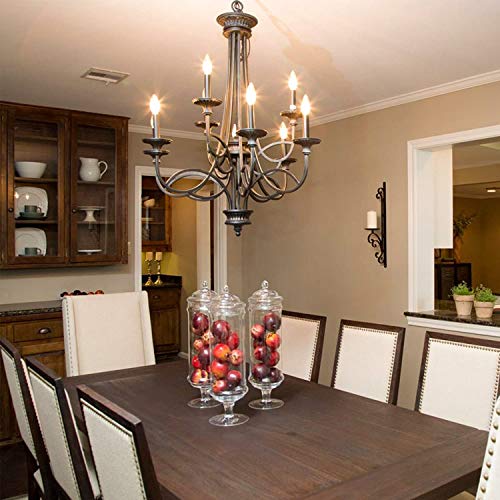 Ascher Classic E12 Led Candelabra Light Bulb 4W, Equivalent 40W, Warm White 2700K, Non-Dimmable, Clear Glass Filament Chandelier Led Bulbs thumb #6