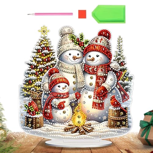 Tableau gem art peinture kit ornements de table Noël mosaïque pierres précieuses