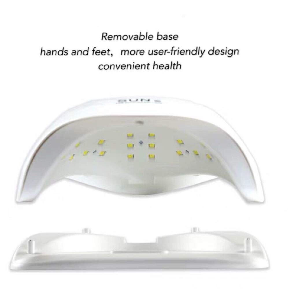 Ruihua UV/LED Asciuga unghie Kit Include 2 smalti per gel,Lampada per unghie 54W, 1 mano di fondo, 1 mano superiore, guanti UV,Strumento per unghie，Fai un regalo