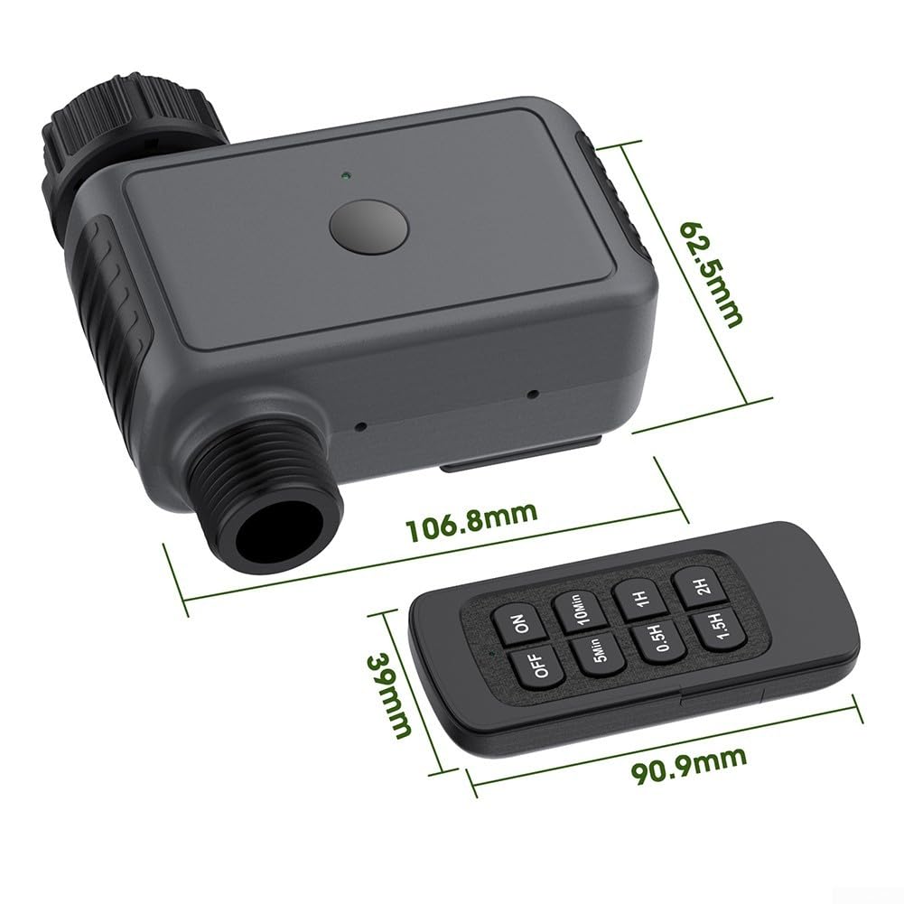 Minuteur automatique d'irrigation de jardin avec télécommande, distance de 50 m, contrôleur intelligent de vanne d'eau 6 modes pour arrosage des plantes en plein air, étanchéité IP55