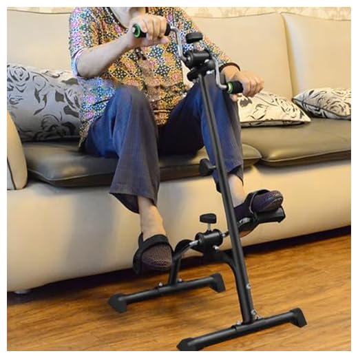 Stationary Bikes for Home, Compact Exercise Bike for Elderly, Pedal Exerciser Bike Hand Arm Leg and Knee, Peddler Adjustable Fitness Equipment for Seniors Elderly Home Pedal Exercise Bike for Total Body