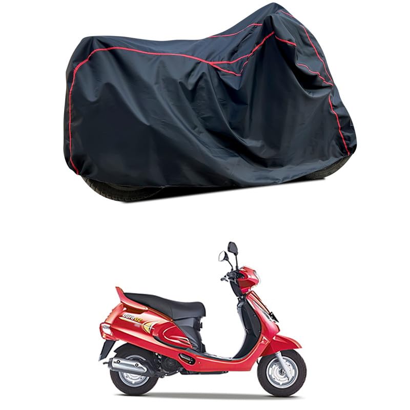 Image of Waterproof Scooter Cover Compatible with Mahindra Duro DZ Fabric UV Protection (Black)