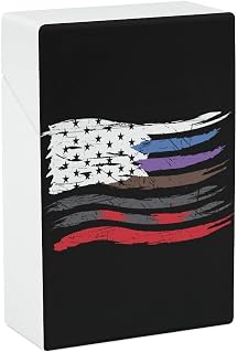 American Jiu Jitsu Flag Cigarette Case Smoking Box Pocket Holder Lightweight Match Coin Pouch for Men Women