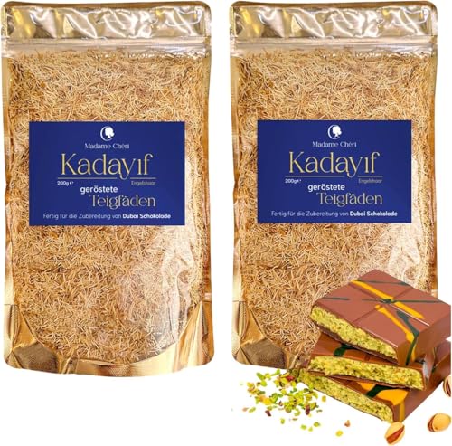 TLT FOODS - Kadayif Pack 2 Unidades x 200g | Masa Fina Crujiente para Choco Dubai Viral, Baklava, Künefe, Postres Orientales y Recetas Creativas