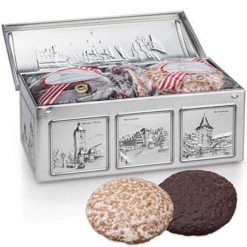 Eckstein Nürnberger Elisen-Lebkuchen · 12 Stück · 900g · Silbertruhe