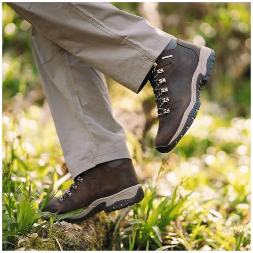Peter Storm Kids’ Snowdon II Walking Boots with High Traction Rubber Sole & Cushioned Footbed, Durable Leather Upper (Brown, UK Footwear Size System, Big Kid, Numeric, Medium, 6) - Image 2