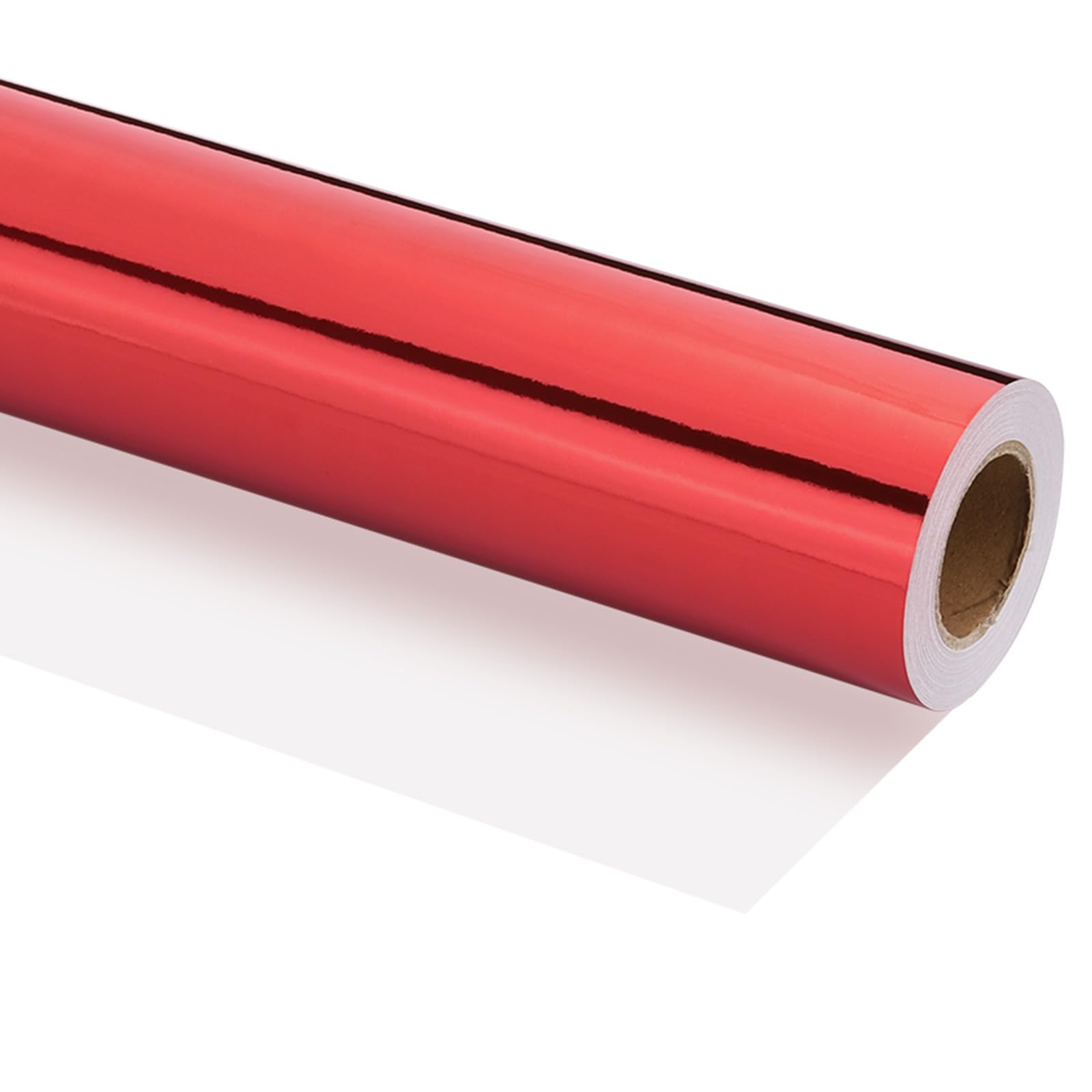PATIKIL Papier Métallisé18 Pouces x 600 Pouces (49.2 Pieds) Rouleau De Papier Métallisé Mat Cadeau 120 GSM Pour Cadeau Noël Mariage Anniversaire Femmes HommesRouge