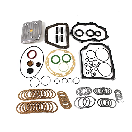 INGKAN 01M O1M Transmission Master Rebuild Kit w/Friction Steel Plates Filter Fits for VW Beetle 98-05/ Cabrio 95-02/ Jetta 94-05/ Passat 90-97 Replace OE 01M O1M